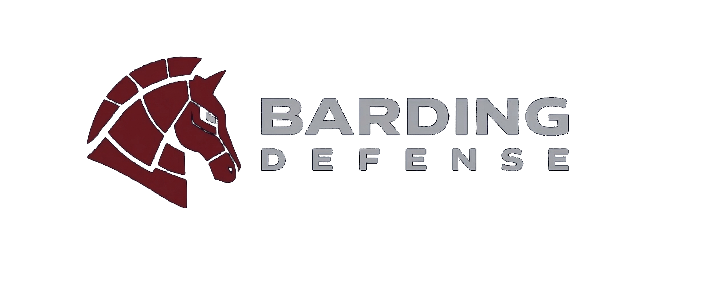 Barding Defense logo — armored horse icon with wordmark